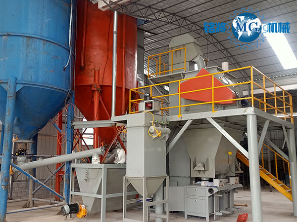 年產(chǎn)10萬(wàn)噸干粉砂漿生產(chǎn)線的組成，年產(chǎn)10萬(wàn)噸干粉砂漿生產(chǎn)線有什么優(yōu)勢(shì)？